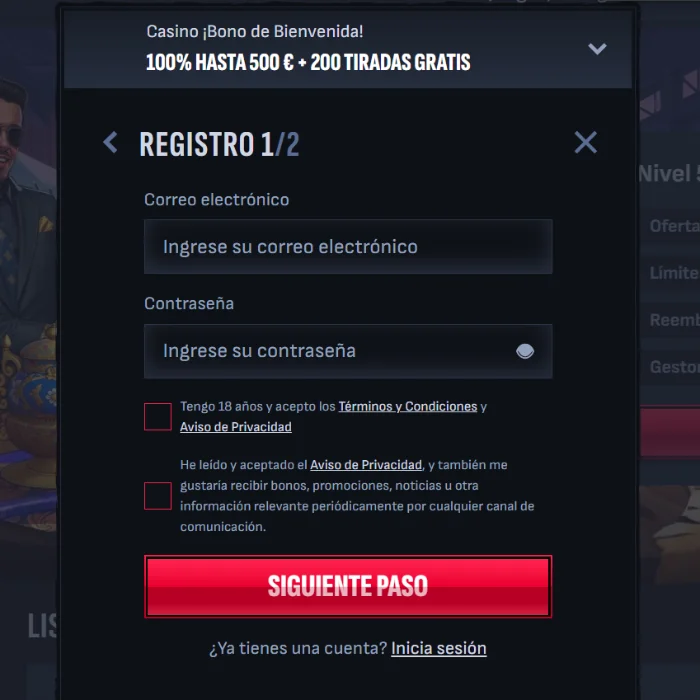 Mafia Casino Registro e Inicio